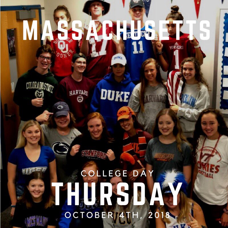 sbhssca's tweet photo. MASSACHUSETTS is the next stop our road trip to hoco!! Don’t forget to wear your college gear📚🤓 #sbhshoco2018 https://t.co/xWHtTNS5tk