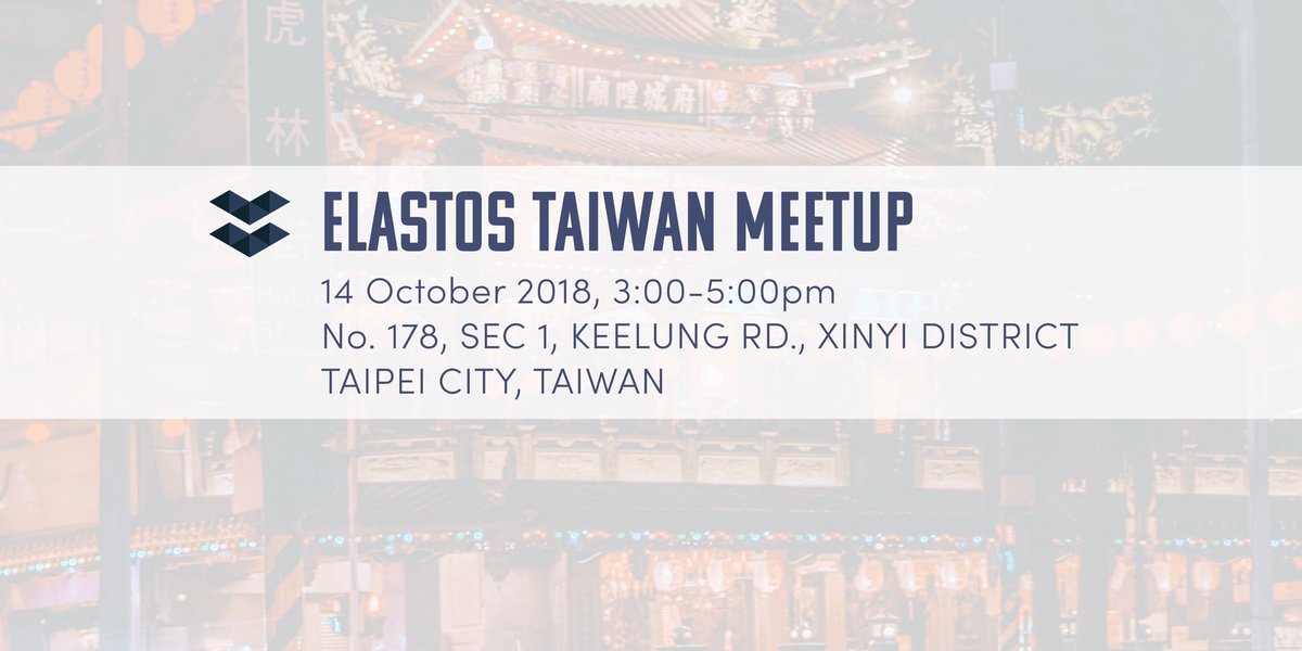 ElastosInfo's tweet photo. Join Clarence Liu and Rachel Critelli in Taiwan for the Elastos Community Meetup at AppWorks on October 14th 3PM - Please RSVP! @ClarenceLiu86 @Cyber__Republic #Elastos $ELA #ElastosMeetup https://t.co/CN1ojmNhBx https://t.co/Y73PTaPkhC