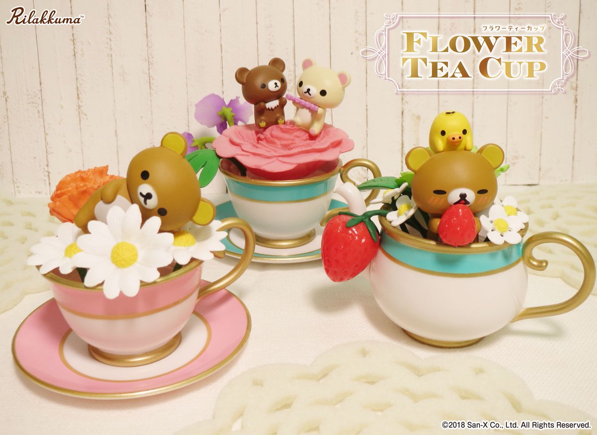 Uzivatel 株式会社リーメント公式 Na Twitteru 10月15日発売予定 リラックマ Flower Tea Cup ティーセットはピンクとグリーンの2種類 2セットを組み合わせてもかわいい リラックマはお花よりもいちごに夢中かな T Co Lktpbmvlgf リラックマ フラワー