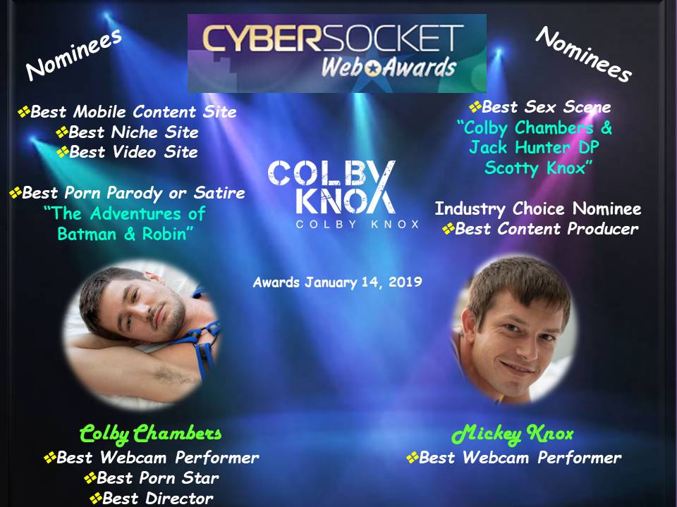 konagrl4554's tweet photo. #CyberSocketWebAwards @MickeyKnox_xxx @ColbyChambersXX Voting has begun for CyberSockets π« With 10 nominations for Mickey and Colby let's get started! Congrats on the noms guys!! π
https://t.co/8BhtnvGWqi https://t.co/XHxXBOJuIt