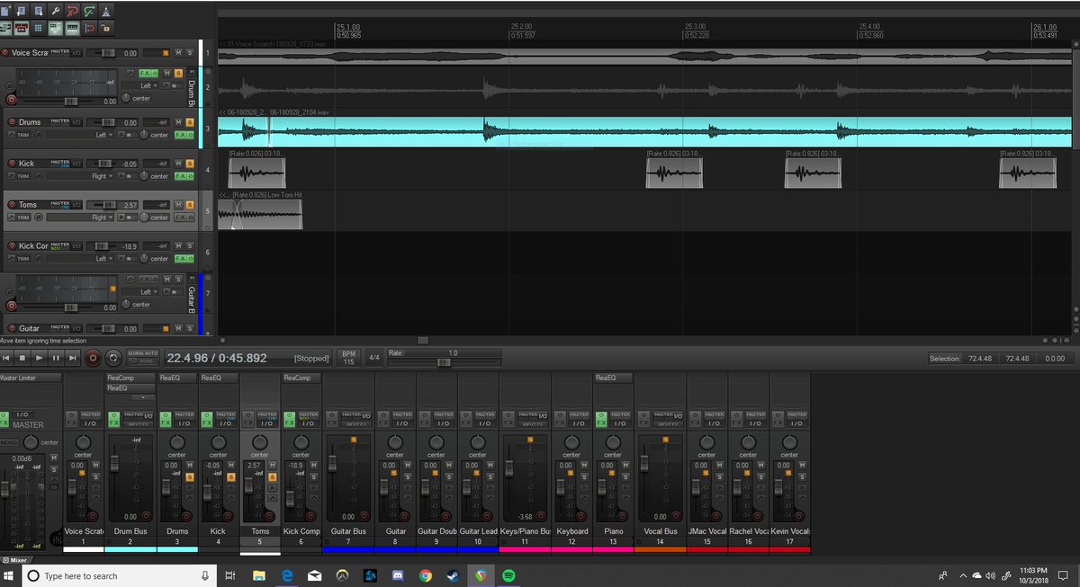 PreparedWorks's tweet photo. Having fun working on the tracks! #editing #mixing #music https://t.co/g2Lhi2thgJ