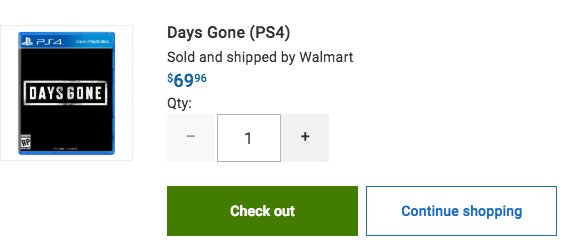 days gone walmart price