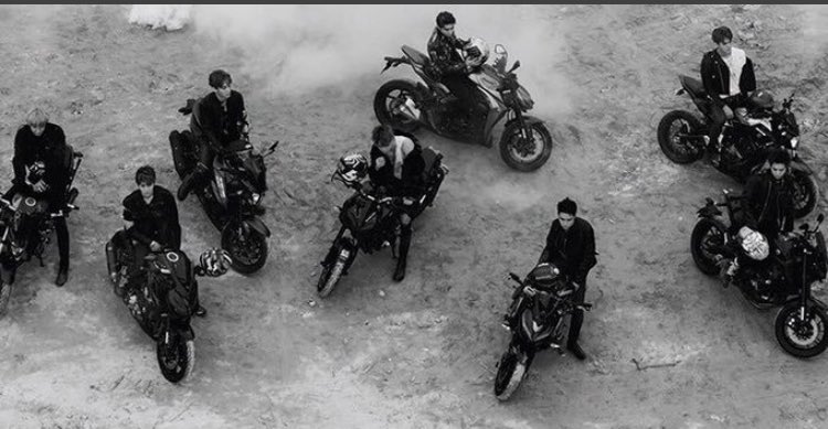 goddesjongin's tweet photo. #DONT_MESS_UP_MY_TEMPO 

Concept: Bikers, return from the WAR , Won the world. King https://t.co/qI2Z7IW5ZE