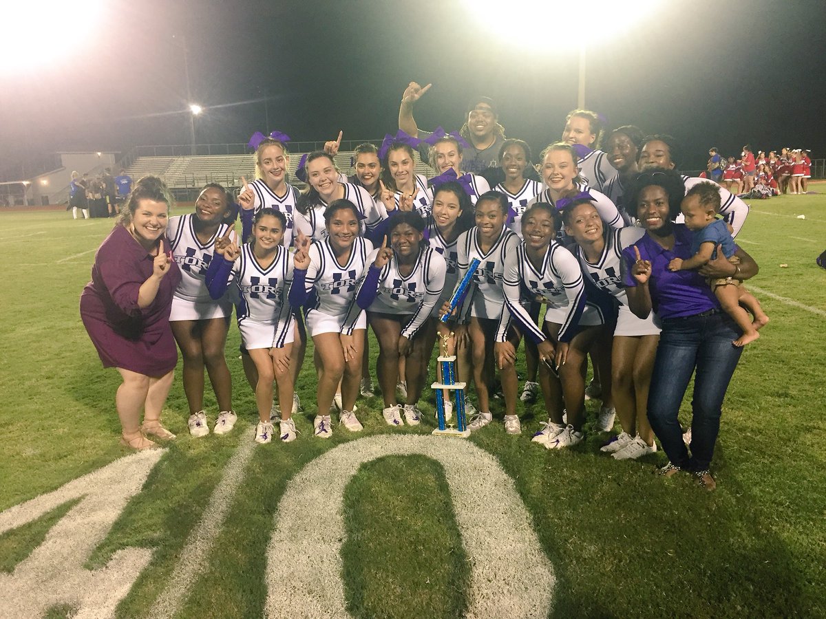 HHMS_cheer's tweet photo. We are SO excited to say our Tors won FIRST tonight @ Shake Rattle &amp; Roll!! BIG things are coming this season!! 💜🌪💜🌪  #F5 #FearTheStorm #WeAreHammond https://t.co/WXctOCIcH1