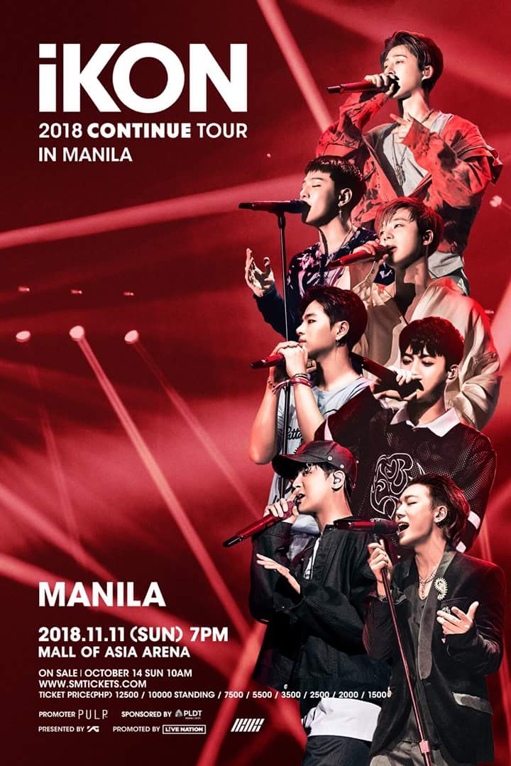 manilaconcerts's tweet photo. JUST IN
Ticket details to Winner -  Everywhere Tour &amp; iKON - Continue Tour Live in Manila show.

Tickets available:
10/13 - #WINNERinMANILA 
10/14 - #iKONinManila 
via @smtickets

For more details, visit @PULPLiveWorld https://t.co/mXjxXXVT7s
