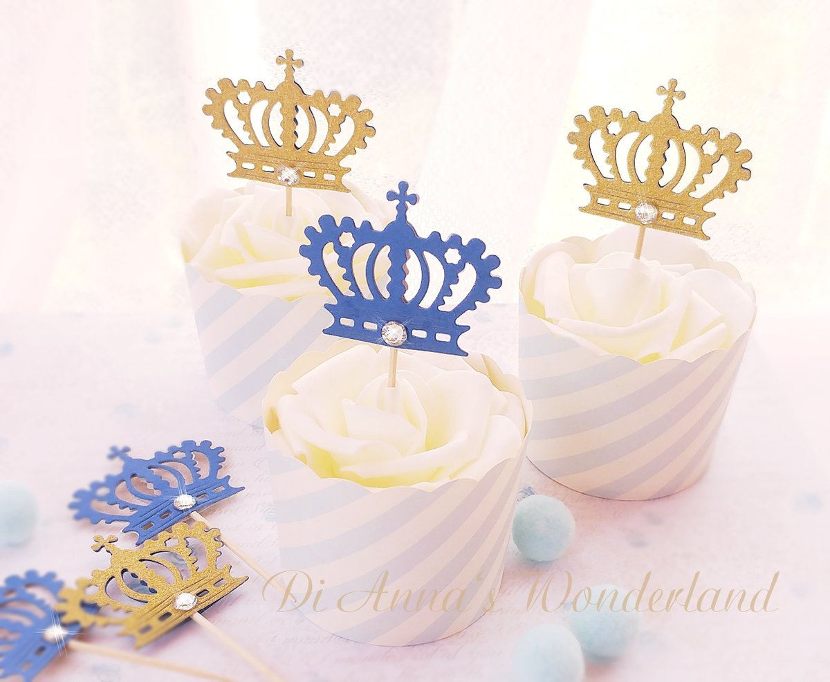 CraftyLandee's tweet photo. 12 Gold Blue Royal Crowns Cross Prince King Christening Baptism First Communion Boy Baby Shower Birthday Table Decorations Cupcake Toppers https://t.co/CEnvGyaaKQ #papergoods #gold #baptism #blue #royalparty #goldcrown #goldpartydecor #princeparty #royalblue https://t.co/1dG0ACGoUv