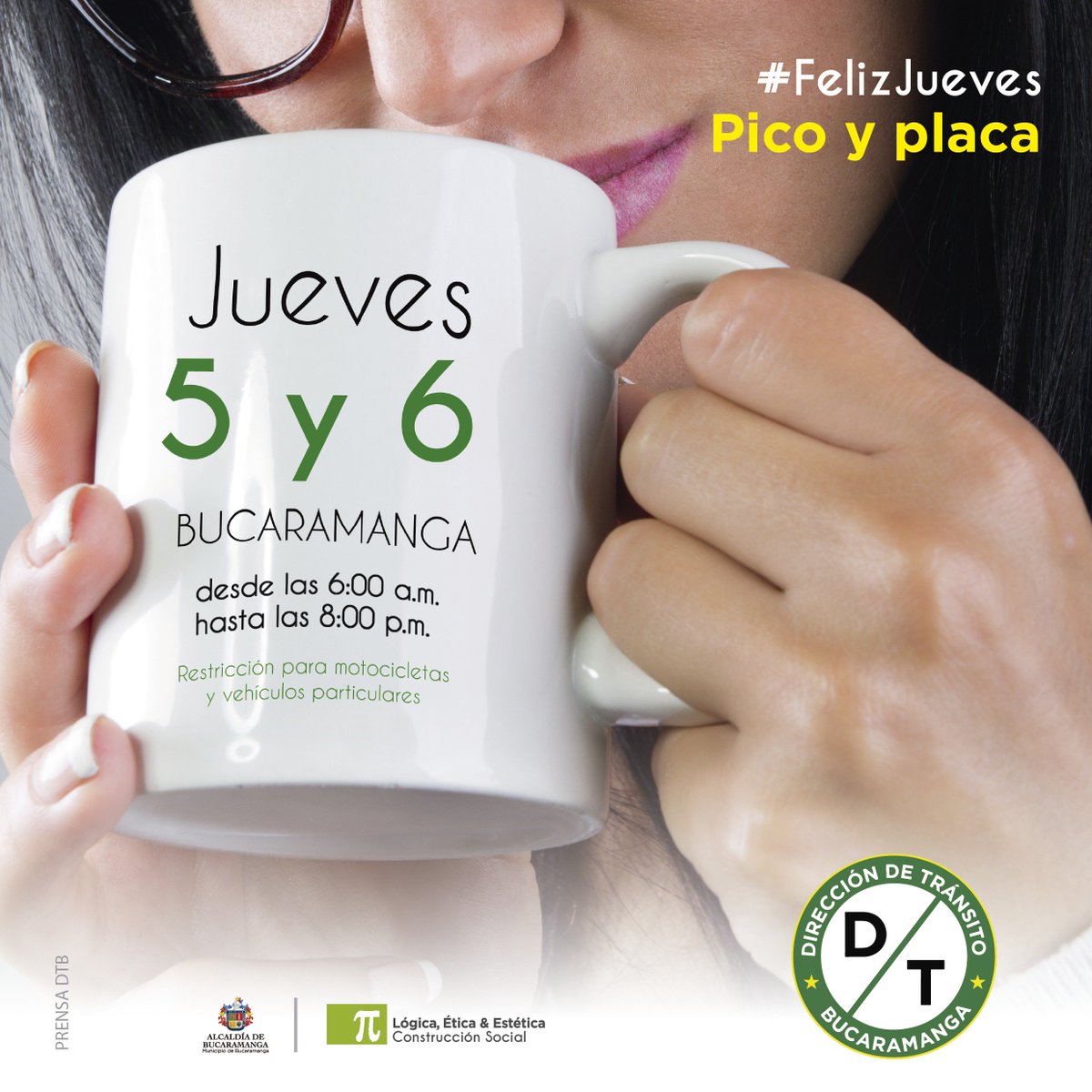 transito_bga's tweet photo. #FelizJueves
No olvides que hoy tienen #PicoyPlaca los dígitos 5 y 6 https://t.co/b4vUVKxYJ0
