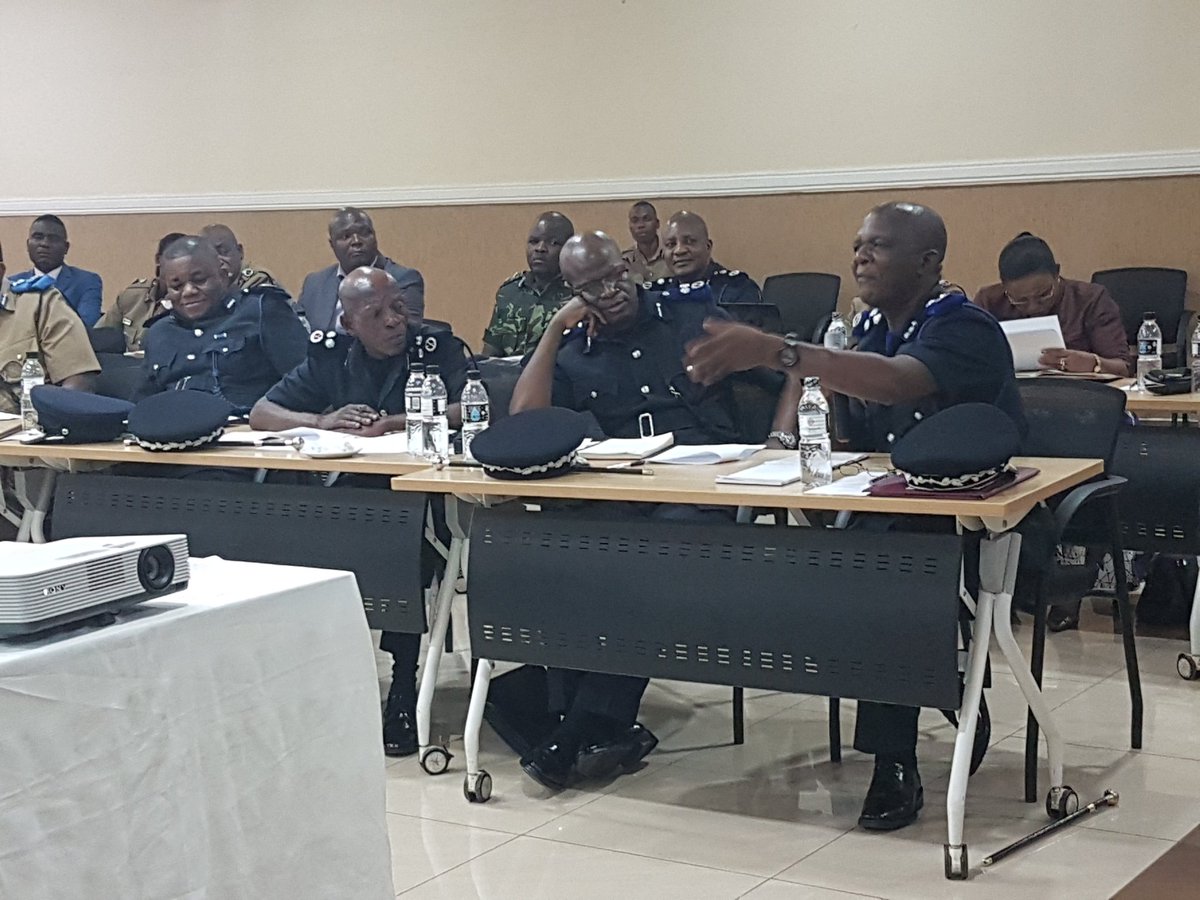 Malawi IG of Police Rodney Jose addressing political parties under Centre for Multiparty Democracy on elections.