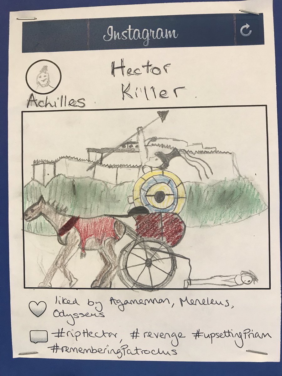 ThorngroveLatin's tweet photo. If the Ancient Greeks had Instagram... A retelling of the Trojan War - by Year 8 https://t.co/piETyqZkYr