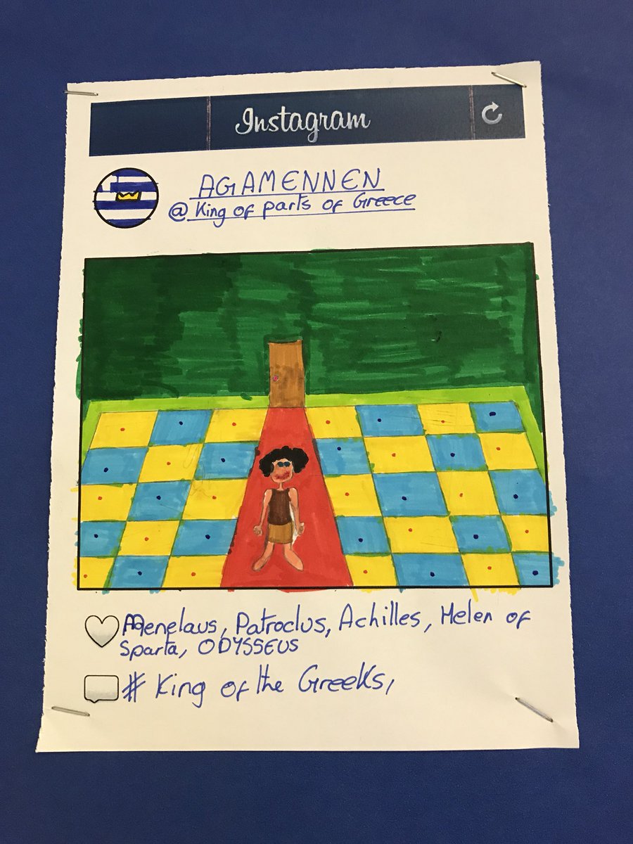 ThorngroveLatin's tweet photo. If the Ancient Greeks had Instagram... A retelling of the Trojan War - by Year 8 https://t.co/piETyqZkYr