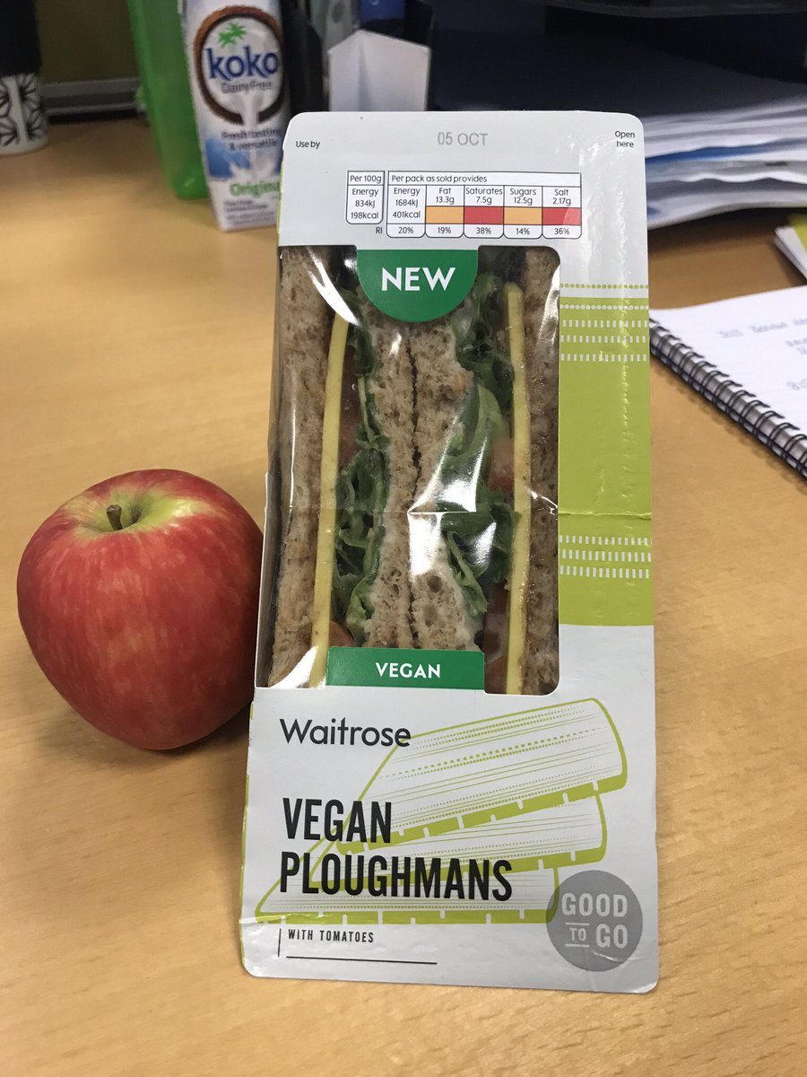 cazscho's tweet photo. Very excited about this for lunch today, didn’t realise we had these at Head Office!
.
.
.
.
#wearePartners #vegan #veganlunch #lunchesofinstagram #veganfood #vegans #lunctime #waitrosevegan #veganconveniencefood https://t.co/1ERVwZU8Wg