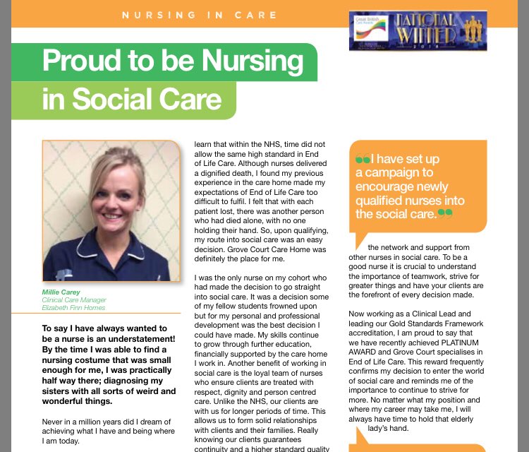 CareTalkMag's tweet photo. RT In this issue: Why 𝐄𝐦𝐢𝐥𝐲 𝐂𝐚𝐫𝐞𝐲 is Proud to be Nursing in Care https://t.co/8xI3WXe0IT @CEO_EFHL #socialcare https://t.co/NUiGftT1yU
