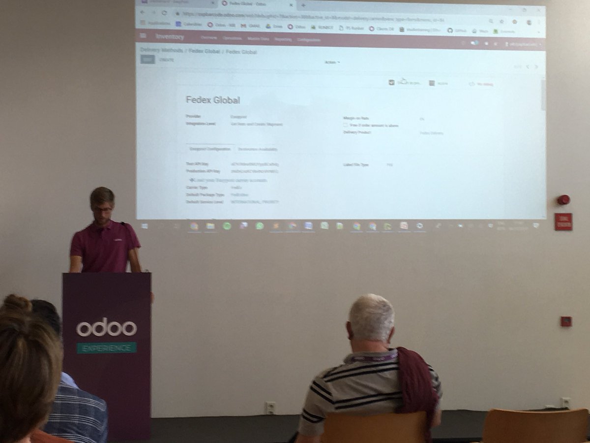 Odoo's tweet image. Full integration with #easypost now available in #odoo #OdooExperience