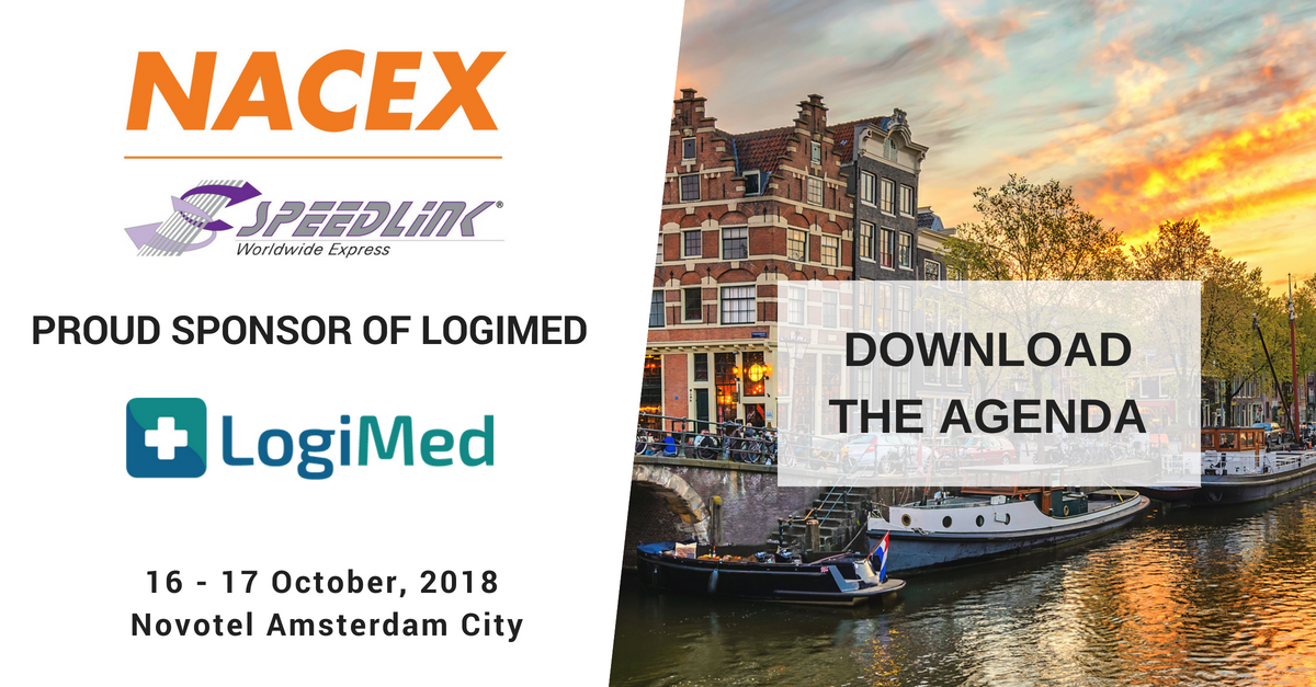 MedDevLogistics's tweet photo. Welcoming @nacex_ as a Sponsor for LogiMed 2018! To find out what the hot topics are at LogiMed, download the agenda here! https://t.co/eU6RyMRfOD https://t.co/JFjv5p6csz