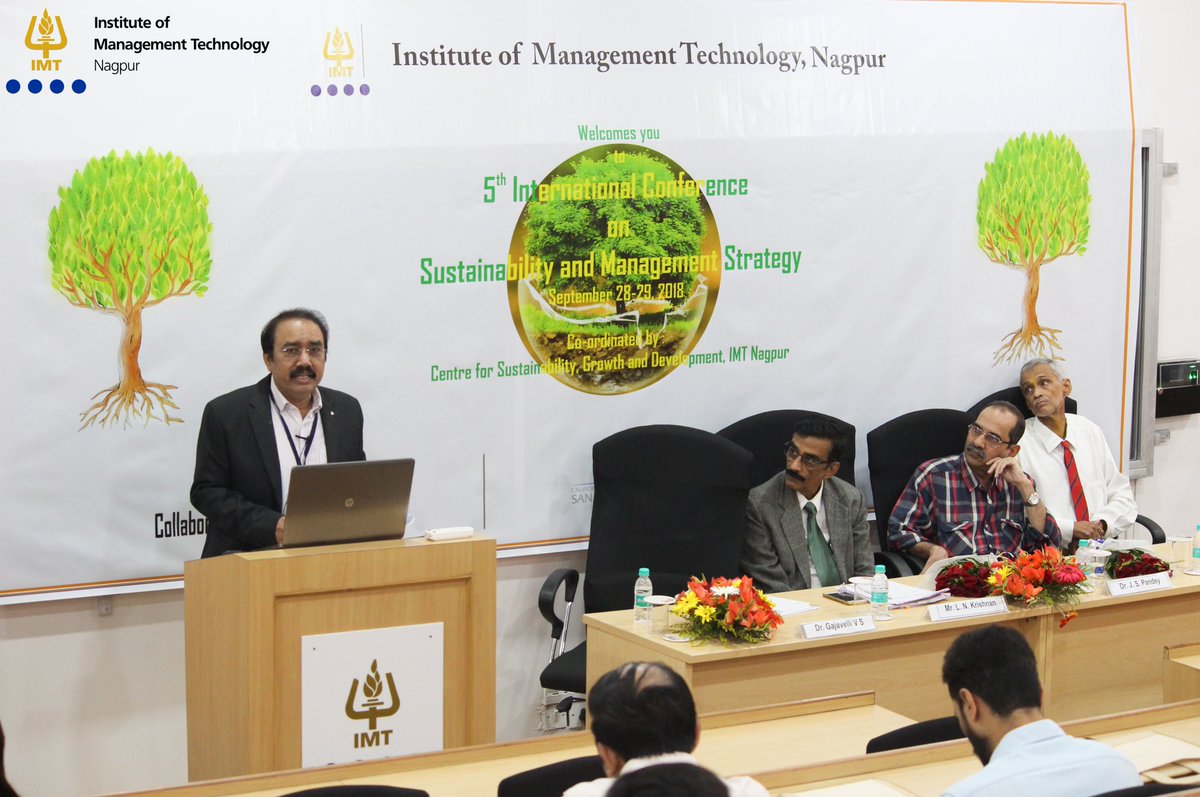 IMT_Nagpur's tweet photo. IMT Nagpur in collaboration with CSIR, India-NEERI and California State University, San Bernardino organized the 5th #InternationalConference on #Sustainability and Management Strategy (#ICSMS 2018), which saw participation from prestigious institutes and industry practitioners https://t.co/oT5lvd9N2X