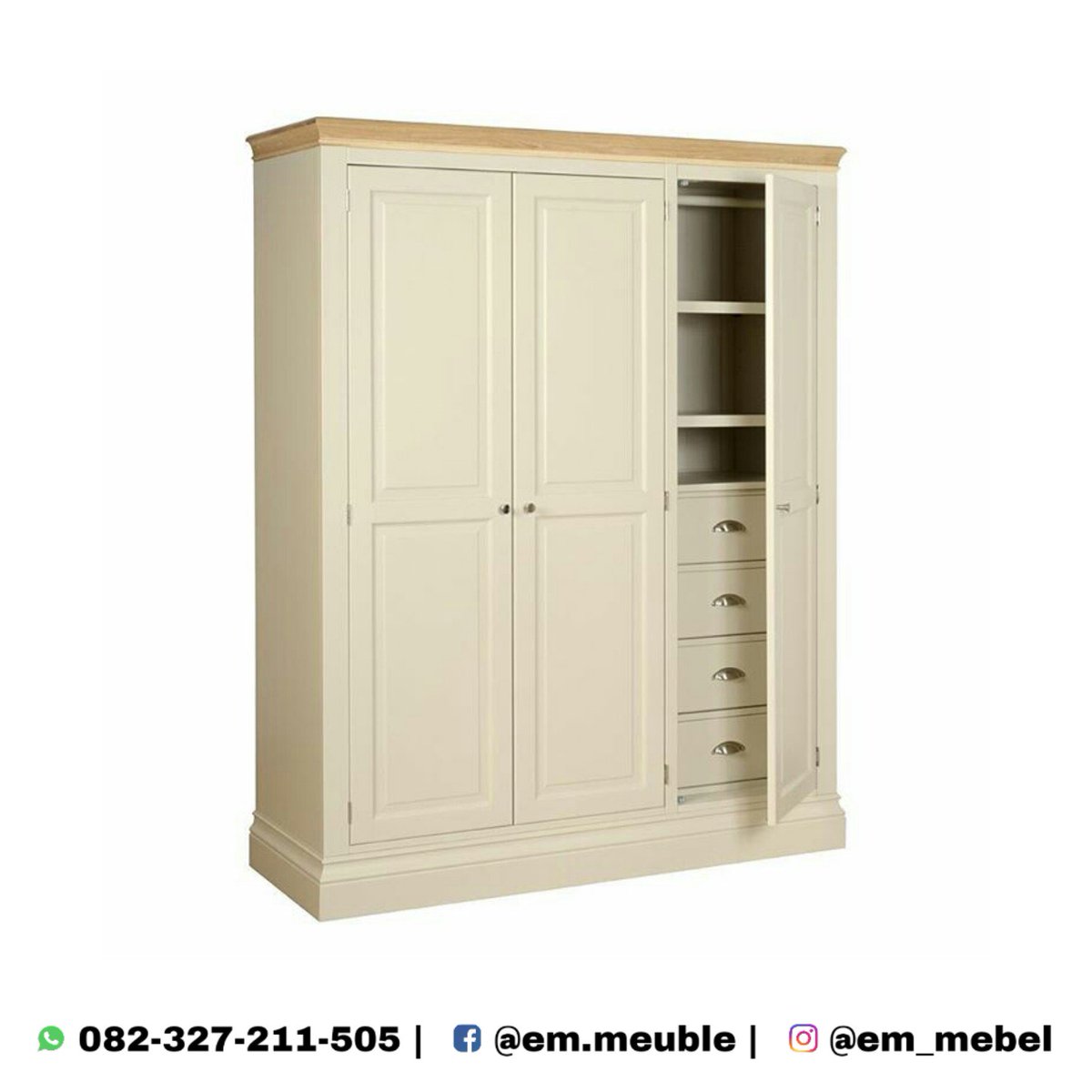 em_mebel's tweet photo. Open order, #lemaripakaian 3 pintu, 4 laci.
Panjang 150cm.
Lebar 45cm.
Tinggi 200cm.
Info harga / pemesanan hubungi kami.
082327211505 (wa)
Kami juga melayani custom desain.
Budget bisa disesuaikan. 👌
#em_mebel #mebeljepara #mebel #furniture #furniturejepara #furnitureindonesia https://t.co/UQzdxBS2Hb