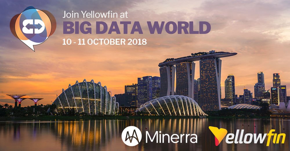 YellowfinBI's tweet photo. Attending the @BigDataWorld_ conference on 10-11 Oct at Marina Bay Sands? Be sure to pop by the Yellowfin stand with @minerrabi  to go into the draw to win a Star Wars Lego set! https://t.co/XwetR5auzA
