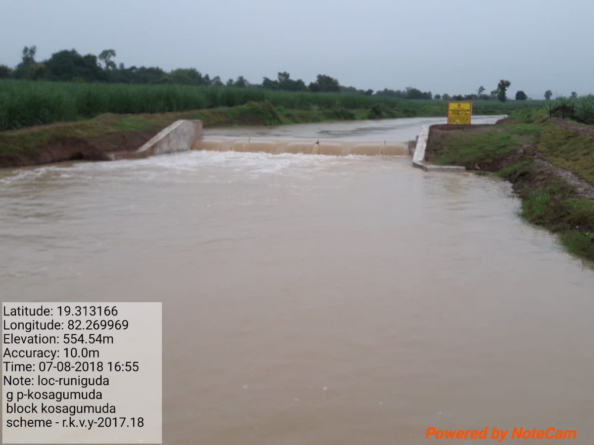 soilcons_odisha's tweet photo. Check Dam constructed under RKVY during 2017 – 18 in Nabarangpur District, Kosagumuda Block, Runiguda Village, Bajragada MWS, with an expenditure of Rs. 15 Lakhs, provides irrigation to 14 Ha. for 16 farmers. https://t.co/R66nXWFbW8