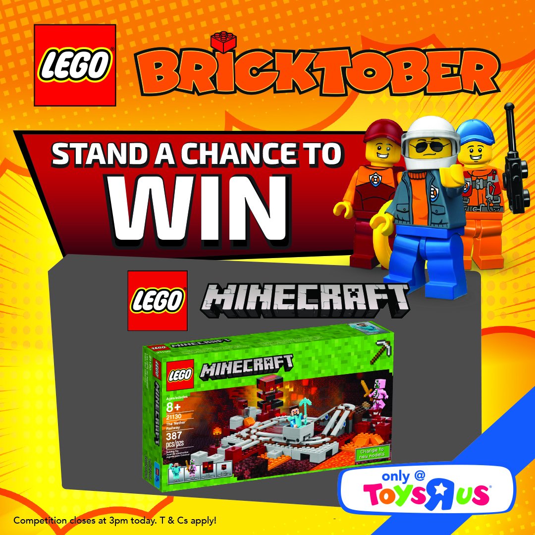ToysRUs_ZA's tweet photo. It's giveaway time with our #TRUExclusive #Bricktober #LEGO campaign!

RT to enter! Don't forget to use the hashtags ;)

Competition closes at 3pm today. The winner will be chosen randomly. T &amp; Cs apply. https://t.co/2nGKXHINL9