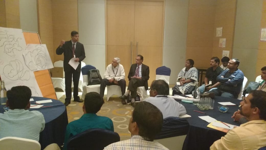 WOTRIndia's tweet photo. @WOTRIndia's Managing Trustee #CrispinoLobo, stressing that problems in agriculture need to be looked at in a #Holistic way, #Day2ofconsultation @iitmpune @WUR @IMDWeather @NABARDOnline @IDRC_CRDI @ASSARadapt #WOTRresilientagriculture #ClimateChangeIsReal #arids @Renie_GThomas https://t.co/uVTtisWPuv