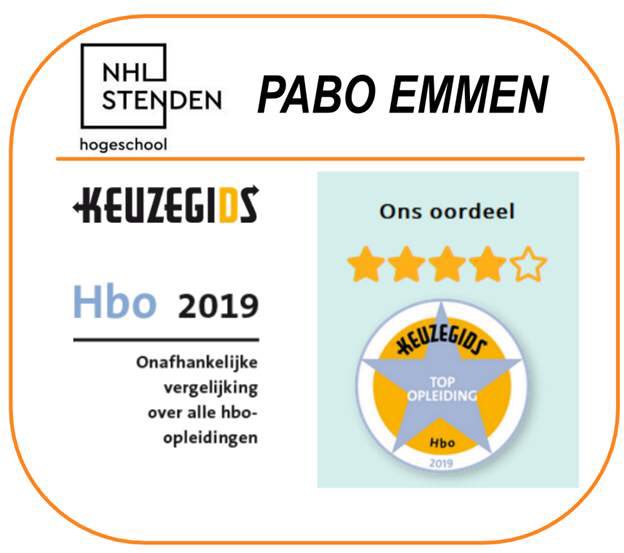 errobee's tweet photo. Voor de tweede keer op rij is Pabo Emmen van NHL Stendenhogeschool TOPOPLEIDING volgens de HBO keuzegids 2019! #NHLstenden #paboemmen https://t.co/xKVUDNvNGY