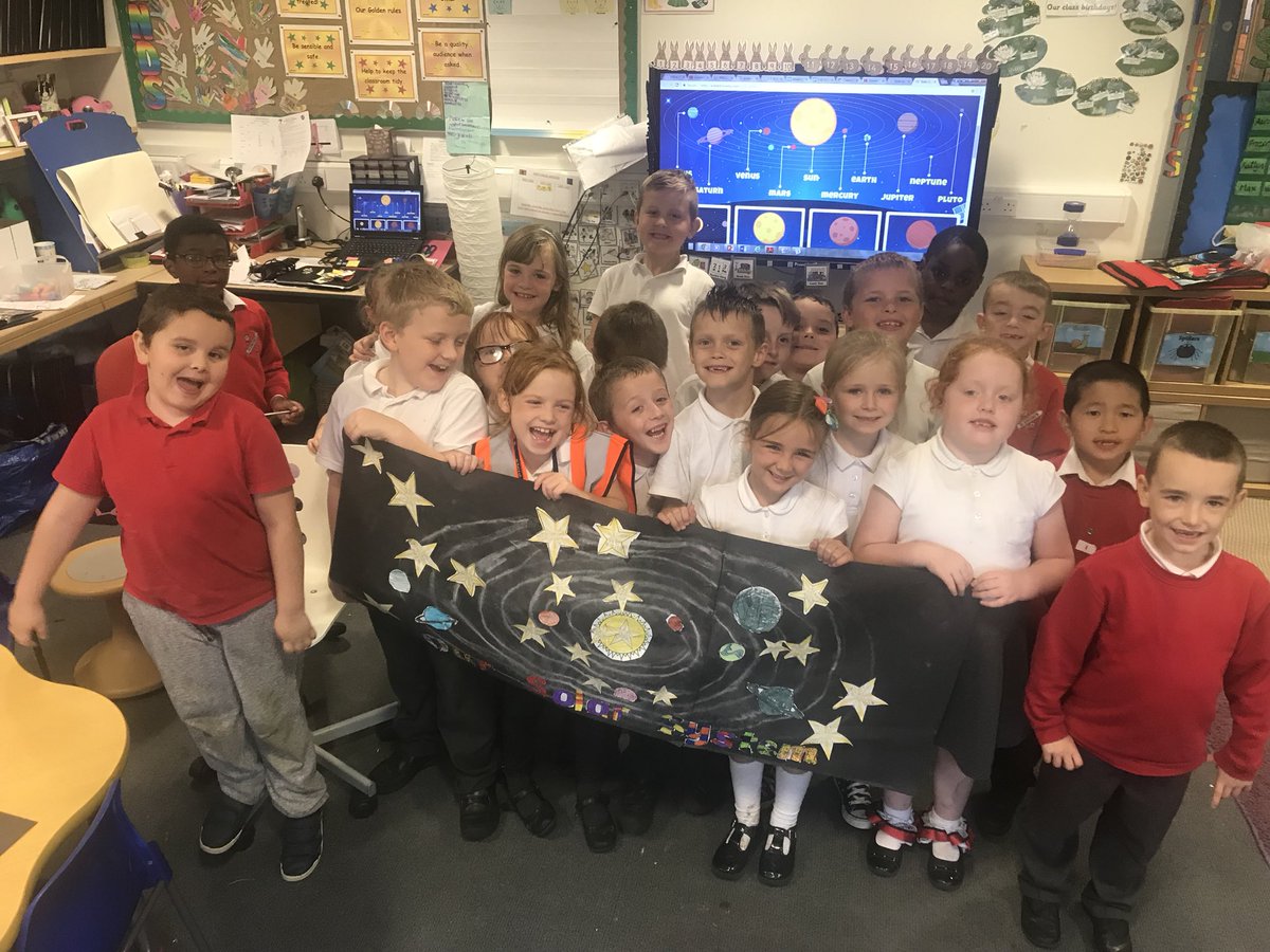 P3 have been learning about Our Solar System and created a wonderful factual display for their class! #proudaspunch #everyoneworkingtogether