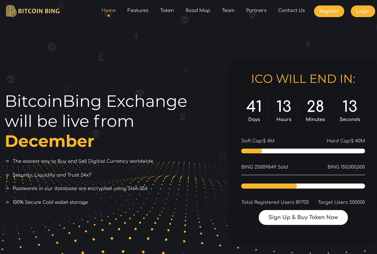 Crypt0Next's tweet image. Bitcoin Bing #ICO is listed on @Crypt0Next 🥇 (Rating 8⃣9⃣/ 100) cryptonext.com/ico/bitcoin-bi… 🎖️🏆 @BingBitcoin