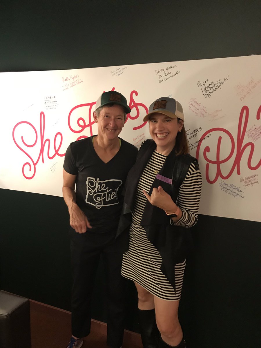 Changewear's tweet photo. Thank you Kate Delhagen and Lori Spencer for a fantastic evening in celebration of women! #sheflieswefly #BuiltOregon https://t.co/RUBIy19fkg