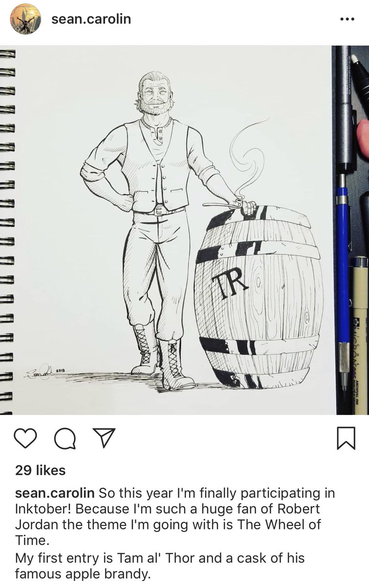 wheeloftimetv's tweet photo. Some #wheeloftime  #Inktober2018 art from @SCarolin7 from Instagram: https://t.co/Lc7L74yL8N  🙂 be sure to follow him and show some love🤠 https://t.co/JE6wx1RHdB