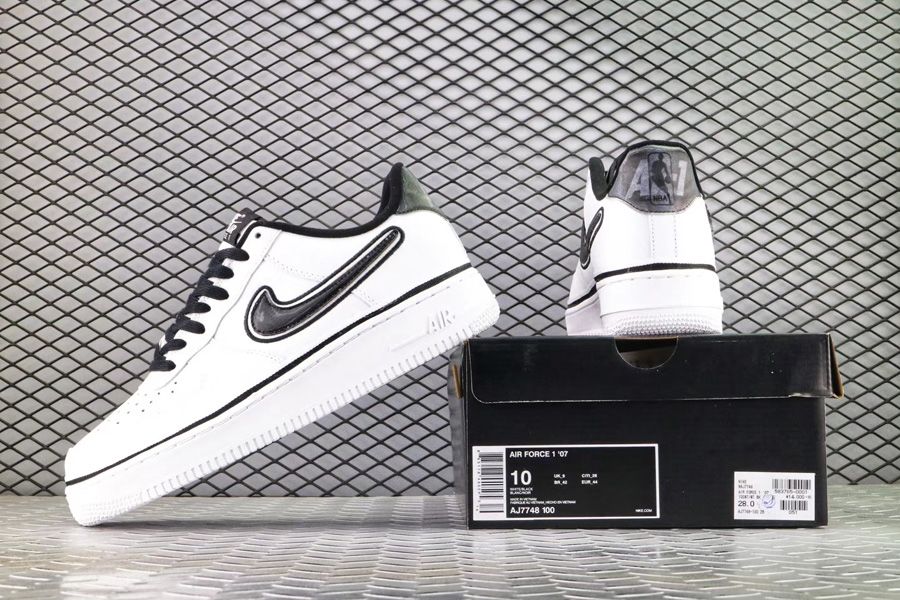 air force 1 low sport nba white black