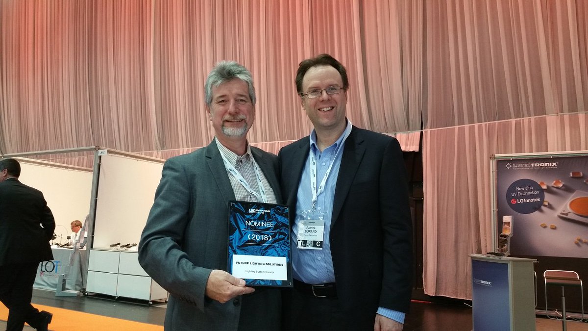 FLSTweets's tweet photo. @FutureElec recently participated in the LpS symposium.  We were happy to receive a nomination for our online Lighting System Creator.      The 2 major themes of the event were the influence of Light quality on our environment and the special place of lighting in an IoT world. https://t.co/dSdudrweHv