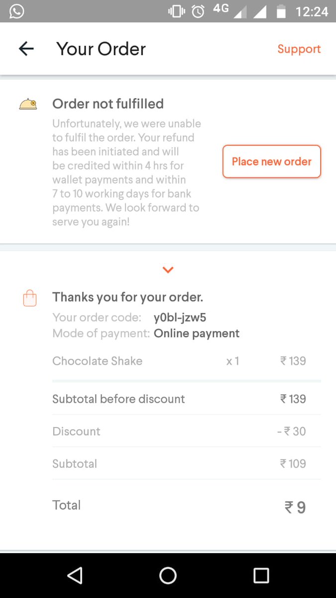 Shru12Shetty's tweet photo. @foodpandaIndia what is wrong with you?? 3 times in 2 days food is not delivered, but the app shows it's delivered. Your delivery personnel do not respond to calls. Your customer service do not respond as well #worstservice #disappointment #nomoreorders https://t.co/4J2Ltx4UHS