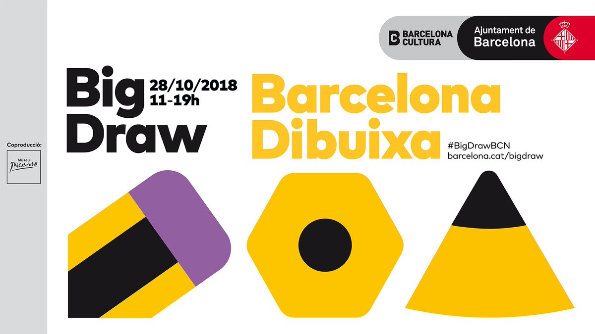 museupicasso's tweet photo. Us presentem el web del #BigDrawBCN 2018 ✏️ Aquí trobareu el programa de la gran festa del dibuix que celebrem el diumenge 28 d’octubre. Feu forat a l’agenda! https://t.co/BFucmwMyy9 https://t.co/eoVR3gm0ee