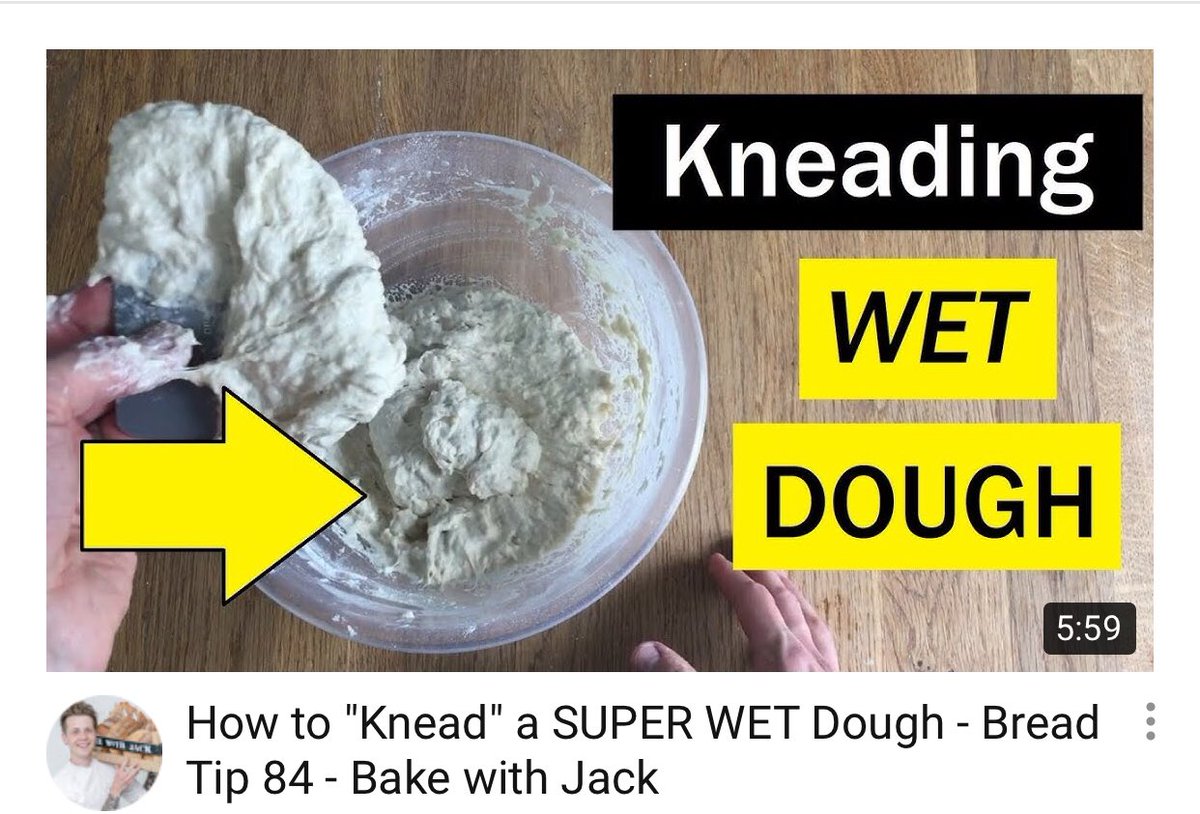 BakeWithJack's tweet image. It’s #breadtip day!! This week How to “knead” a SUPER WET dough... ☺️ 📺👉🏻 youtu.be/27y9XQ9JJmE