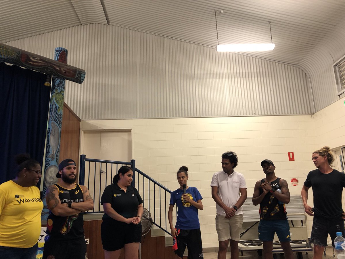 Some of the Deadly <a href="/IndigMaraProjct/">The Indig Mthn Found</a> Graduates talking to the Community on #ThursdayIsland <a href="/ElsieSeriat/">Elsie Seriat</a> <a href="/deek207/">Robert de Castella</a>