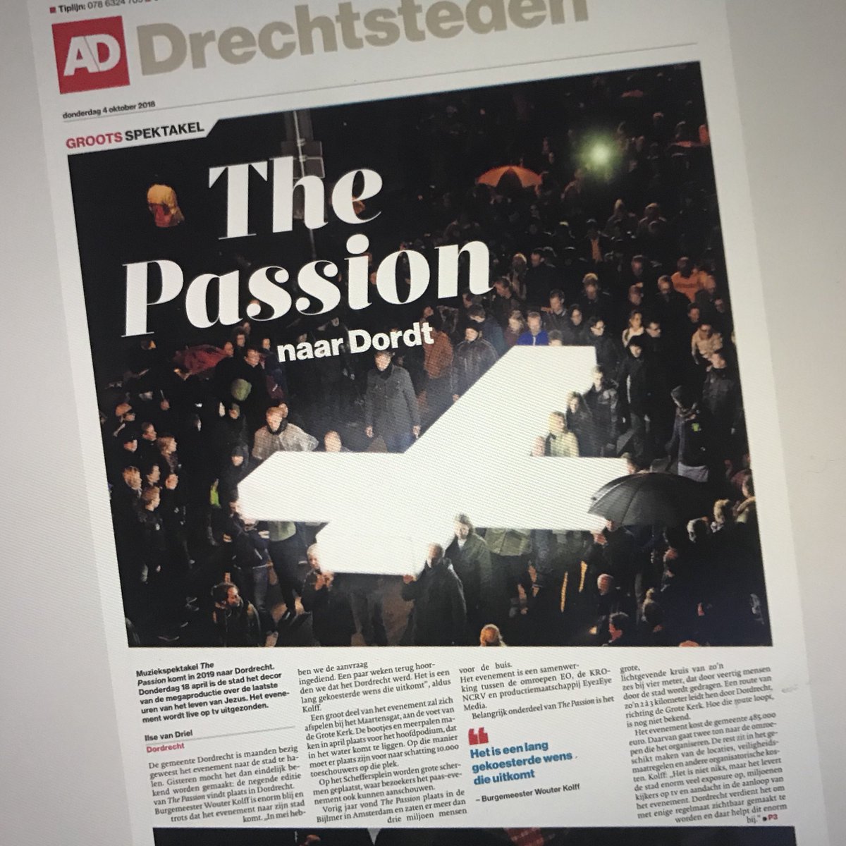 Wohooo The Passion komt naar Dordrecht! Wat een stad. Chapeau <a href="/GemDordrecht/">Gemeente Dordrecht</a> 
#Dordrecht #thepassion #thepassion2019