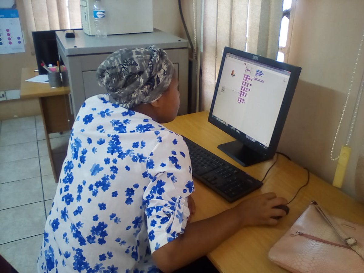 Siyafunda_ctc's tweet photo. Who said #coding is only for kids? It is #ForEveryone, #ForLearning, #ToHaveFun and can be used as a #Career. Our Team at Tholulwazi in Ratanda doing coding sessions. Thank you team for empowering our youth. @AfricaCodeWeek we will always be #thankful for this initiative. https://t.co/rjmHWZEJGv