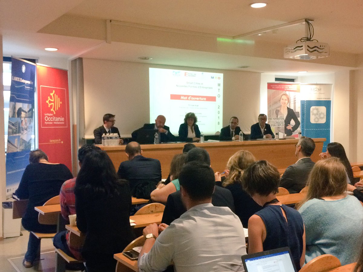 umontpellier's tweet photo. Ouverture du #MTO2018 (management des technologies organisationnelles) avec MC. Lichtlé directrice @MtpManagement , P. Augé Président UM, JM. Courant directeur @LbxEntreprendre , @IMTMinesAles @cpc_lr @Occitanie #entrepreneuriat https://t.co/VpFgH9TWqP