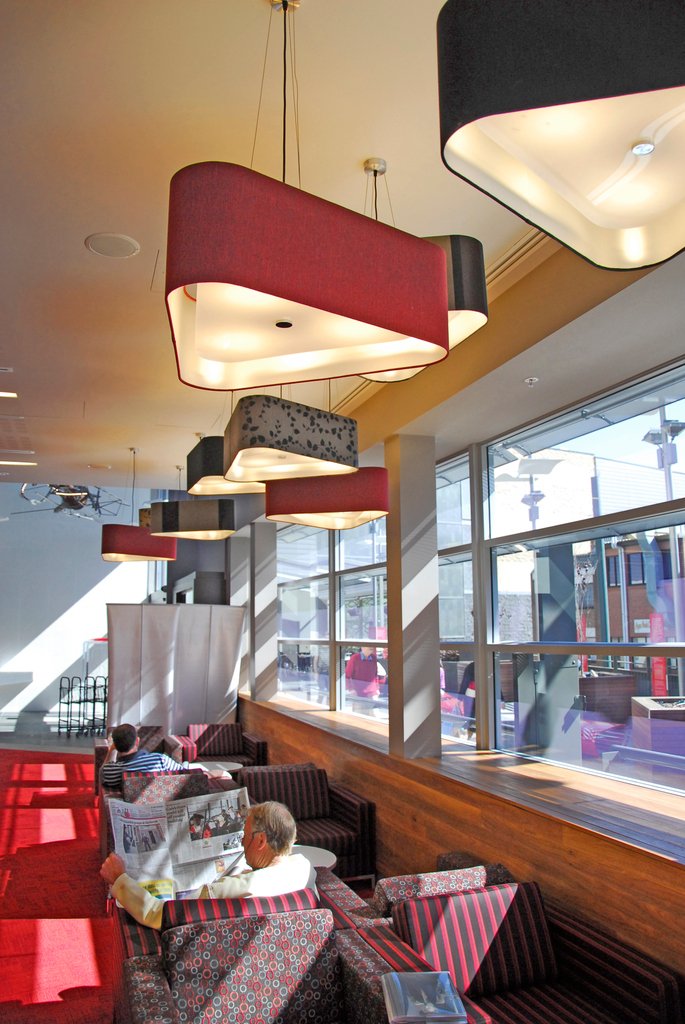 SatelightDesign's tweet image. Lane Cove Library with their custom Fractal lights - a great place to sit and read.

#throwbackthursday #lightingproject #library #lights #red #interiordesign #pendantlights #lighting #lights #satelight #madeinaustralia #designedinaustralia