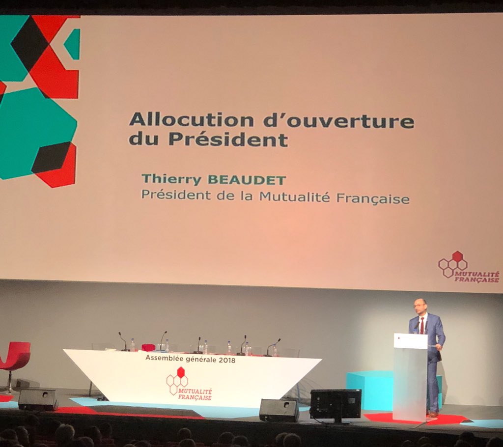 rberthilier's tweet image. Ouverture #AGFNMF2018 par le président @mutualite_fr @ThierryBeaudet évoque le projet de loi santé et #PLFSS2019