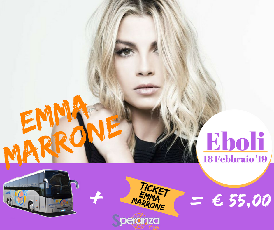 speranzaviaggi's tweet photo. #EmmaMarrone 
Per info e prenotazioni: 
- 0974/988594 
- https://t.co/NnGNNHnVsh

#EmmaMarrone #Eboli #Palasele #18Febbraio2019
#VogliamoDarviIlMeglio #SperanzaGroup #SperanzaViaggi https://t.co/0x8vmE9QaD