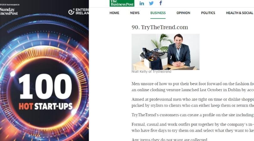 trythetrend's tweet image. Extremely honoured and delighted that TryTheTrend was selected in the Sunday Business Post Hot 100 Start-Ups. Its amazing to have been recognised alongside some of Ireland's most innovative new businesses hashtag#startups  hashtag#business
