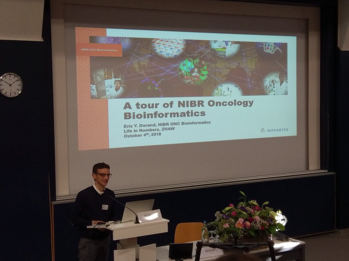 sunjoy_ma's tweet photo. Next up at #lifeinnumbers at @ZHAW #digitalhealth event: Eric Durand @eydurand presenting his research projects in #oncology #bioinformatics at @NovartisScience - still a great accent 😉 https://t.co/neerZIYCCh