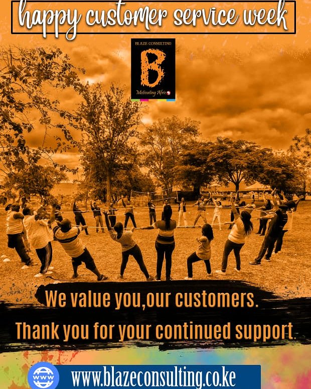 BlazeLtd's tweet photo. #HappyCustomerService week to all our amazing customers and Friends.🤗 
We thank you and look forward to giving you more amazing services.

Contact us today for a personalized Staff Customer Service Training because if you don't take care of your customers, someone else will.😉 https://t.co/MBDhZLTFos