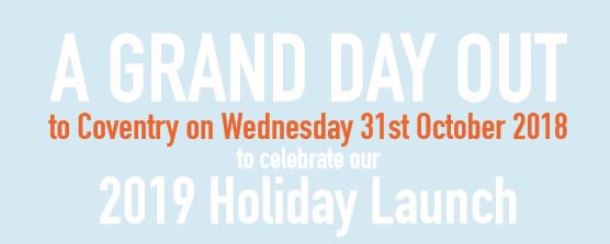 RoverEuropean's tweet image. We're celebrating our 2019 #HolidayLaunch with a #GrandDayOut to #Coventry on Wednesday 31st October! Be the first to receive our 2019 brochure of fabulous holidays. Spaces are limited so hurry to book your 'Ticket to Ride'. Call 01453 832121or email info@rovereuropean.co.uk.