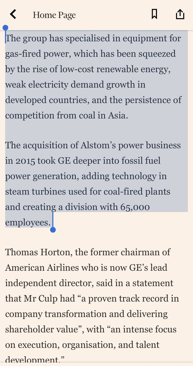 AssaadRazzouk's tweet image. GE lost a huge $100bn in market capitalization in just 1 year for 1 principal reason: Its bet on gas- and coal-fired power spectacularly misfired in the age of #renewables

This FT quote shines the light on why GE ended up as a #strandedasset 

buff.ly/2PajNLJ #climate
