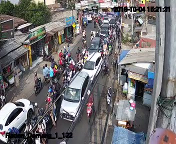 15.20 WIB Simpang jati serut arulin terpantau cukup padat