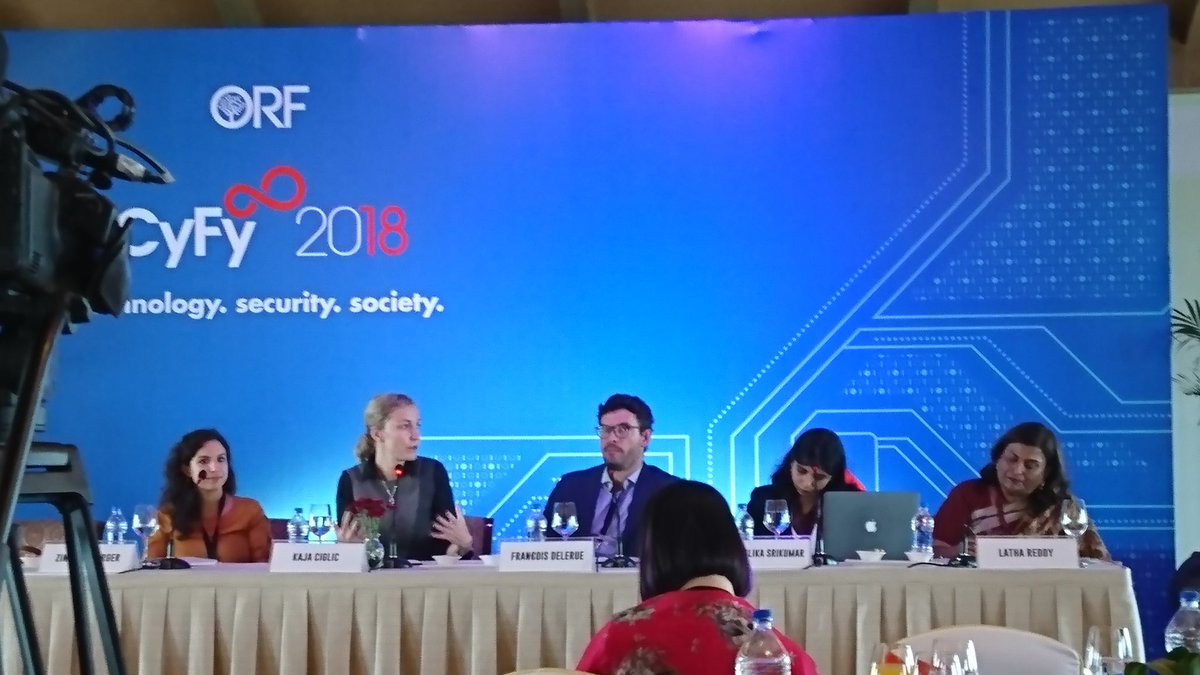 benjaminang's tweet photo. Diplomats and tech people can take hours to agree on the meaning of #CyberAttack @kajaciglic #CyFy2018 https://t.co/tjt8OlYKuq