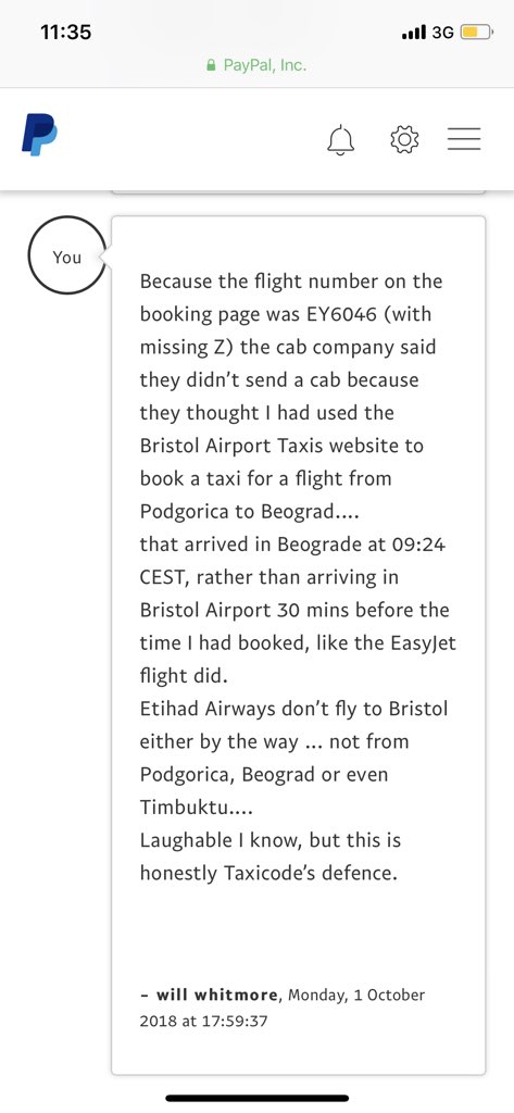 WitzyWill's tweet image. @Taxi_Compare #Taxicode Joining the list of people that made the mistake of booking via this lot. Apparently I used Bristol Airport Taxis to book a taxi for Beograd... 😂