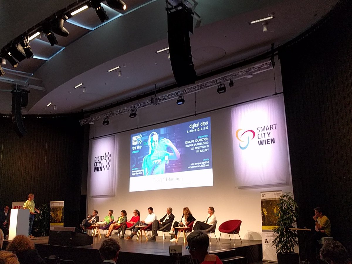 Right now at #DIDAYS18 on disrupt education. First time at Erste Campus, great example on what's possible for modern corporate buildings #architecture